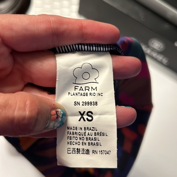 1 hour sale. Farm Rio, XS colorful sports bra (Anthropologie) Abstract patches - Picture 10 of 10